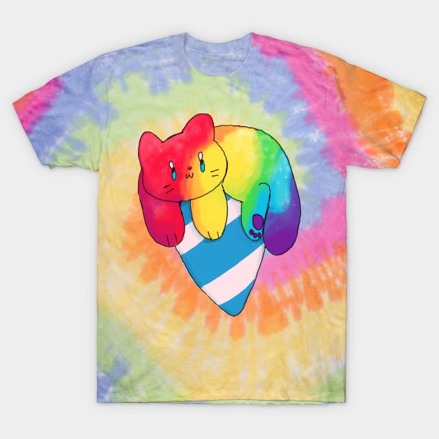 rainbow kitty shaved ice T-Shirt by gummygunk